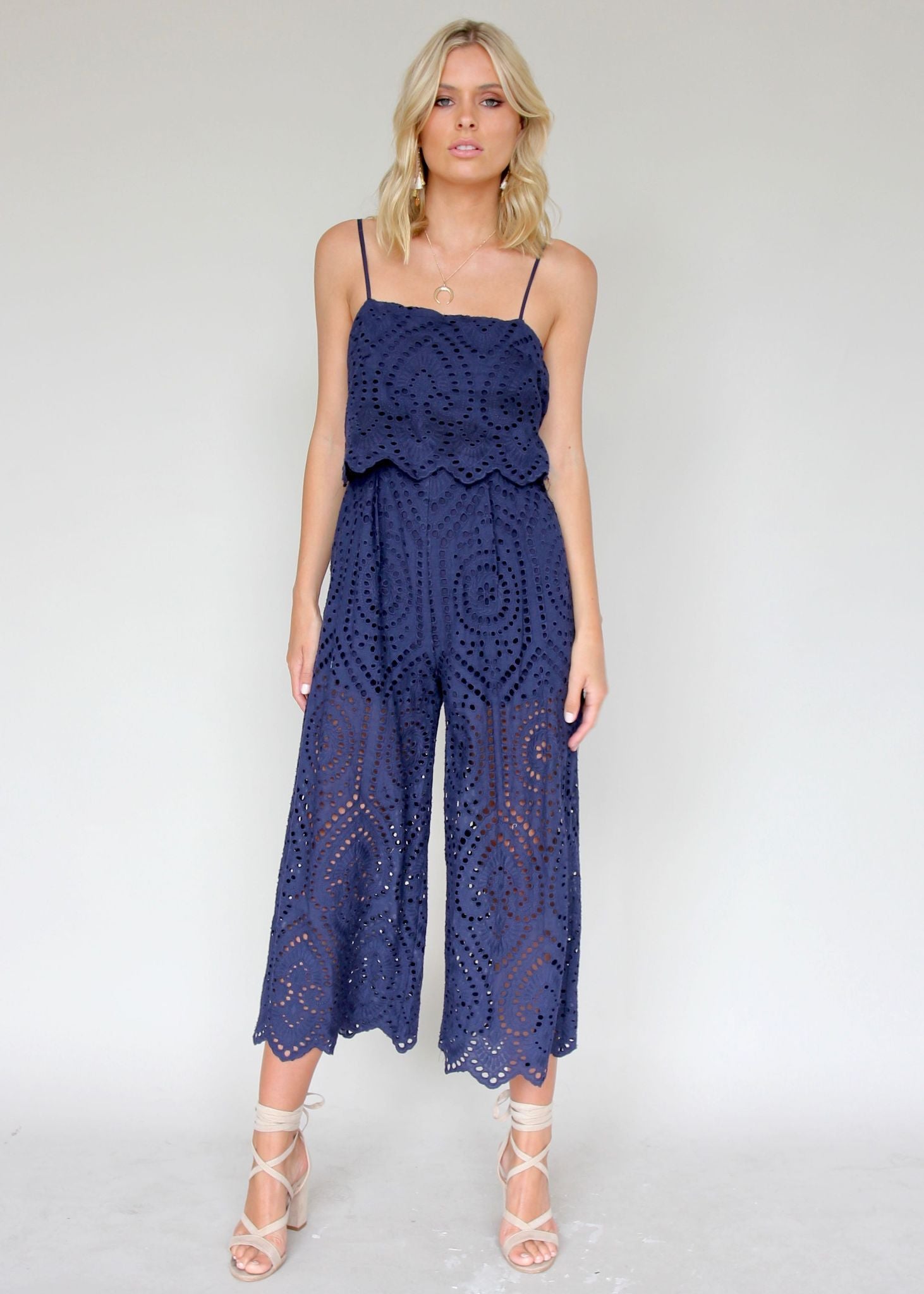 Change Of Heart Pantsuit - Navy
