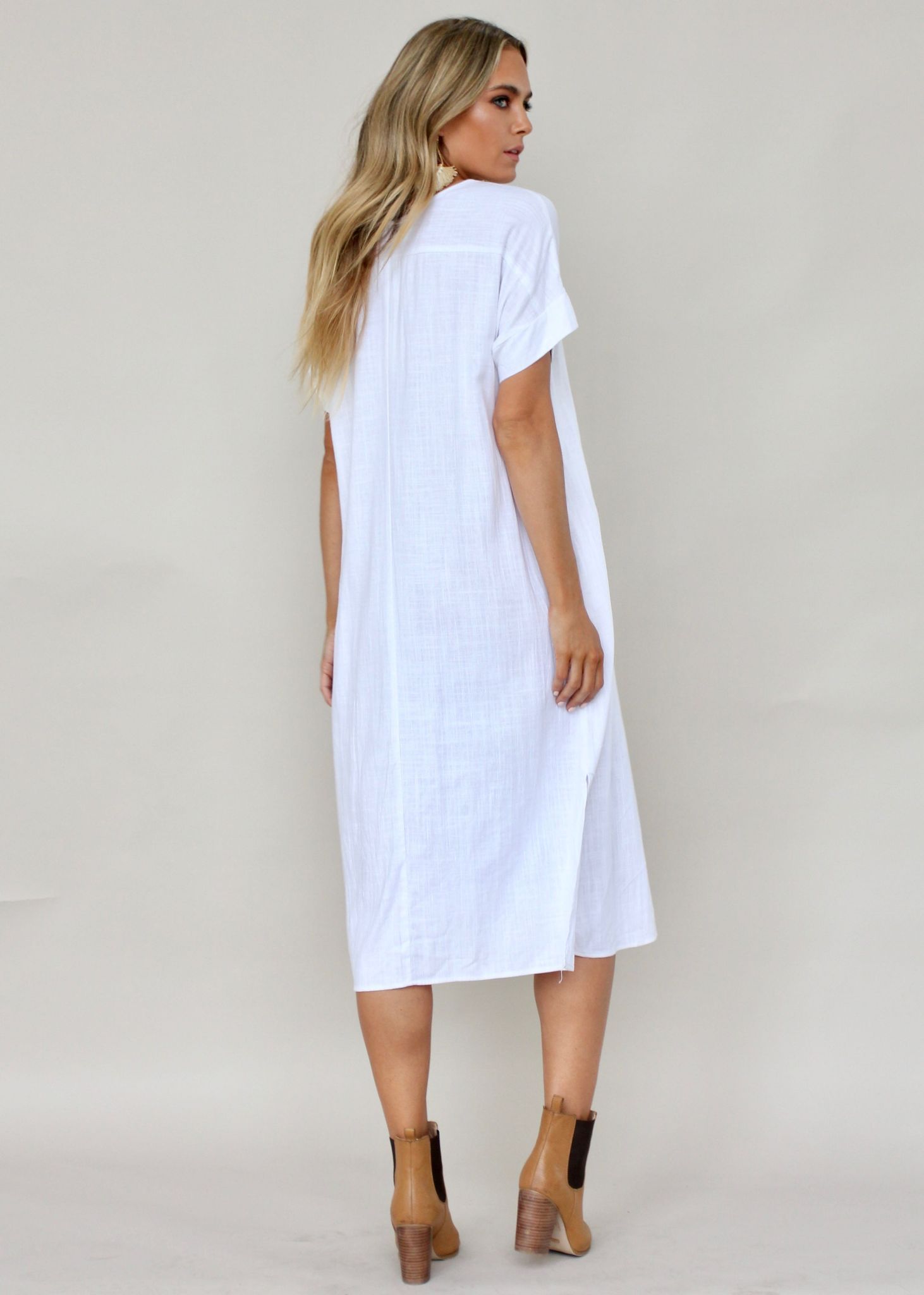 Get Right Midi Dress - White