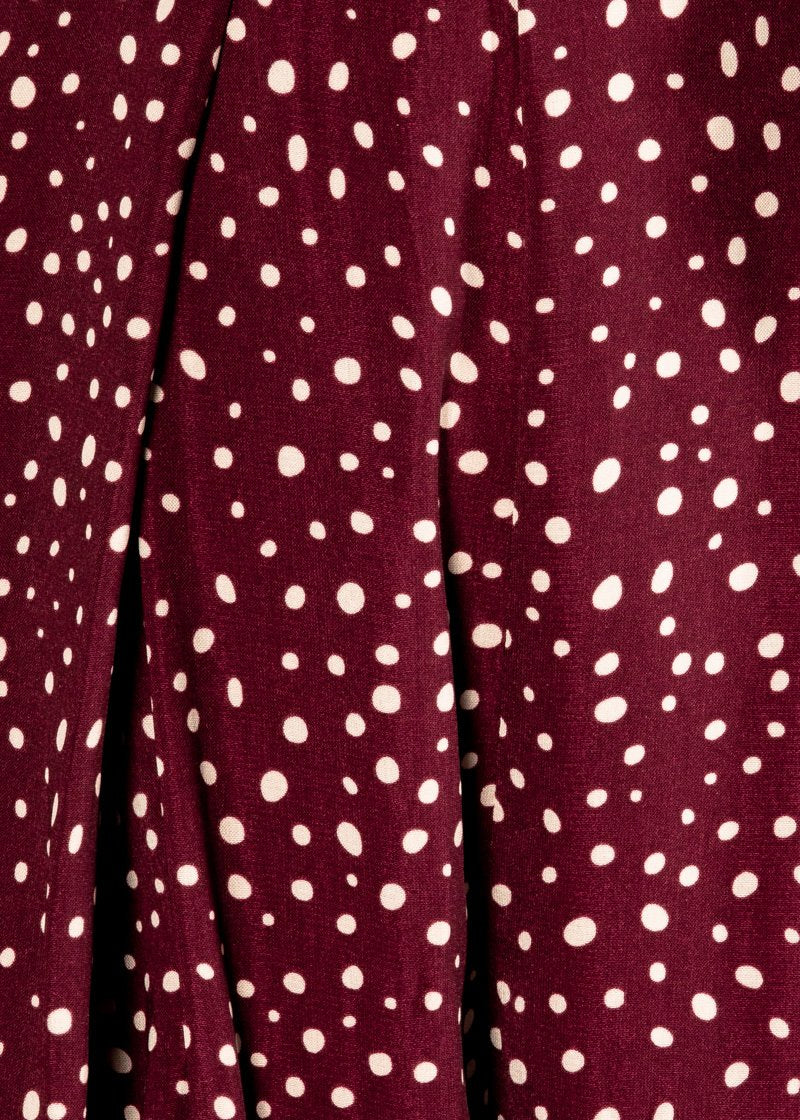 Guilt Free Strapless Pantsuit - Wine Polka