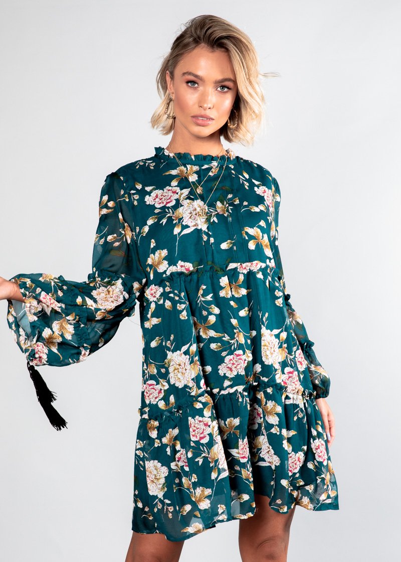 Lost Lover Swing Dress - Emerald