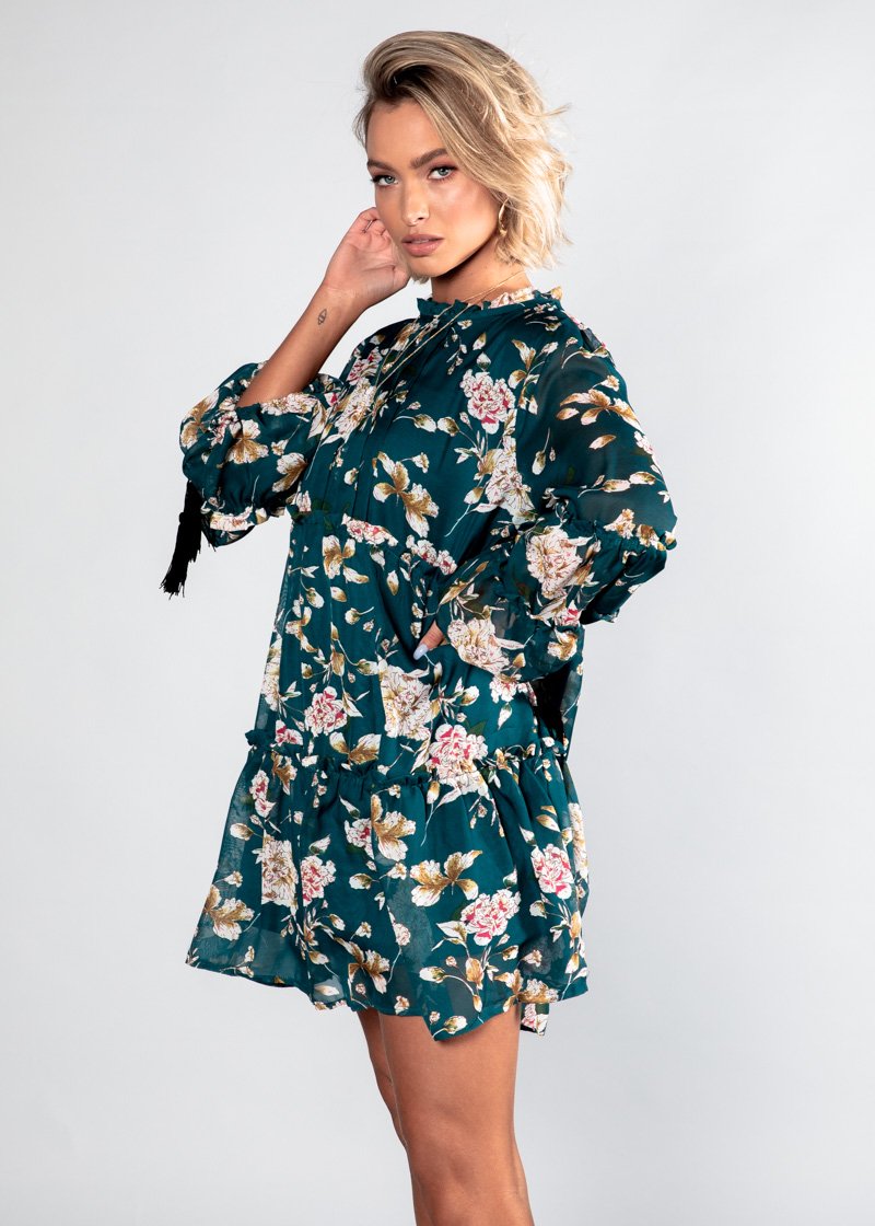 Lost Lover Swing Dress - Emerald