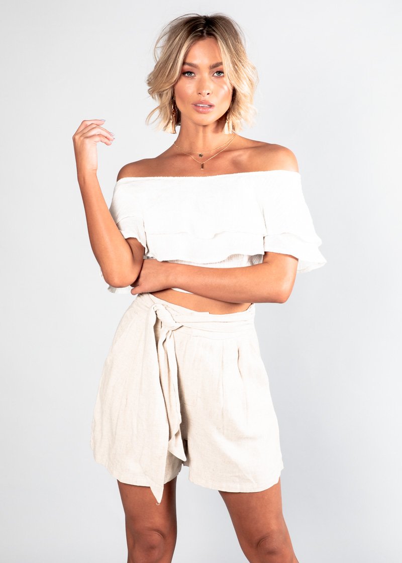 Undertow Strapless Crop - Ivory