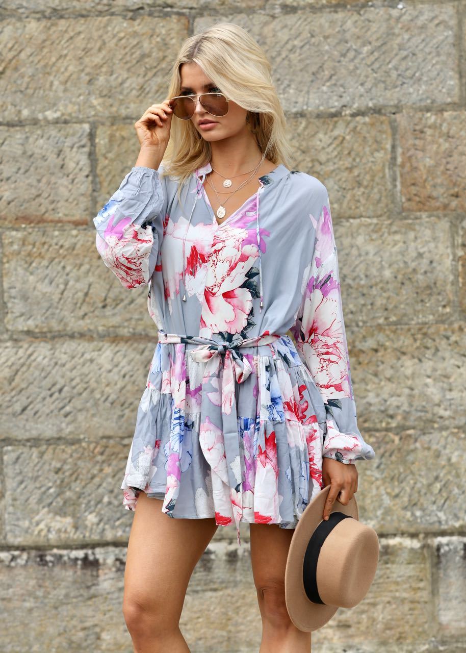 Nika Swing Dress w/ Tie - Le Fleur