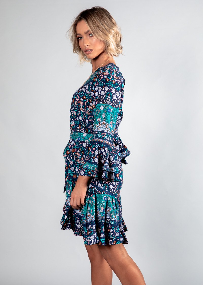 Mermaid Swing Dress w/ Tie - Ziah