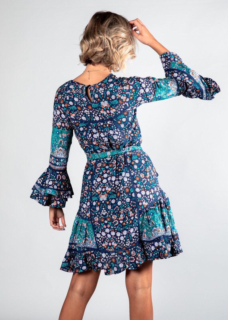 Mermaid Swing Dress w/ Tie - Ziah