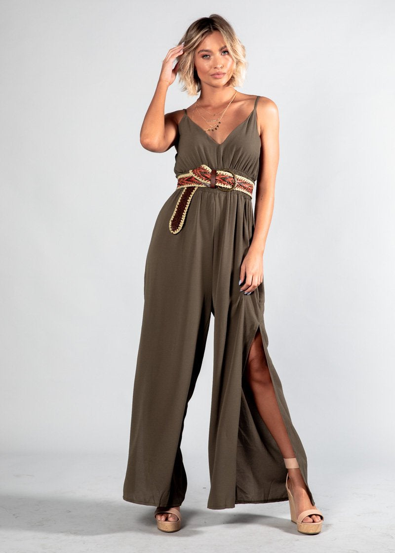 Escaping Fate Pantsuit - Khaki
