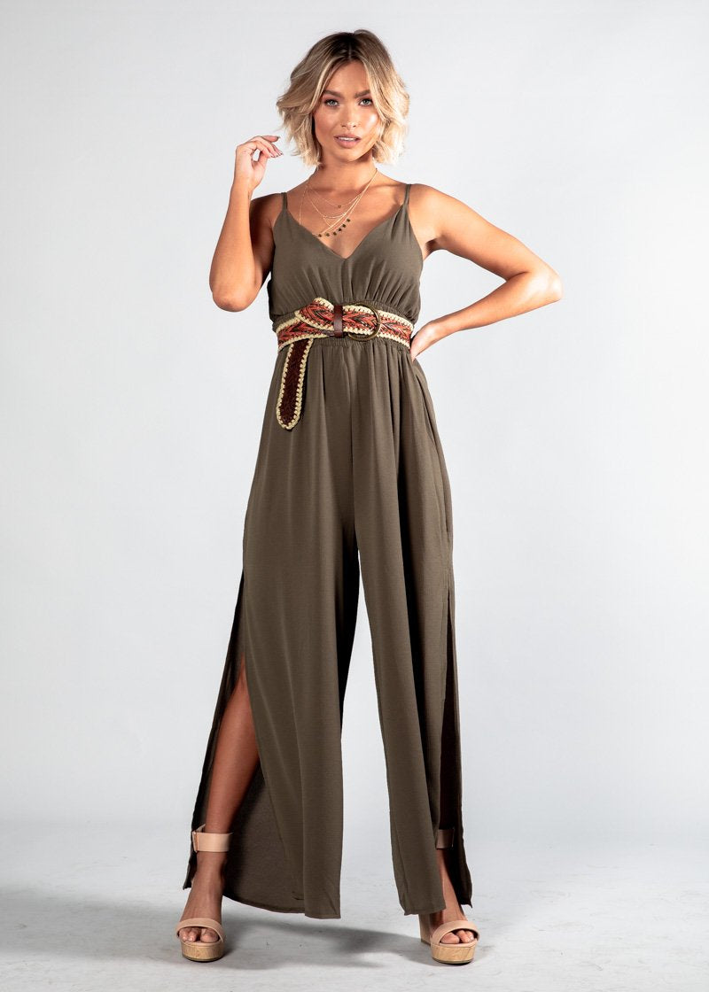 Escaping Fate Pantsuit - Khaki