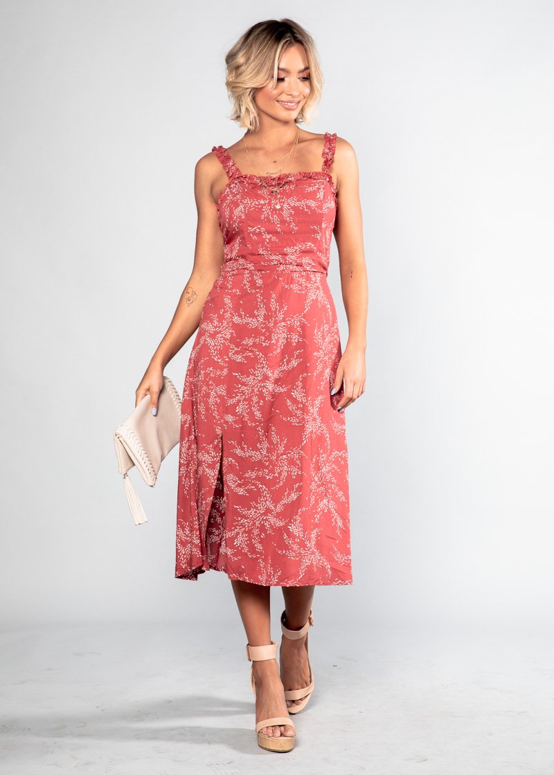 Katia Midi Dress - Rose Floral