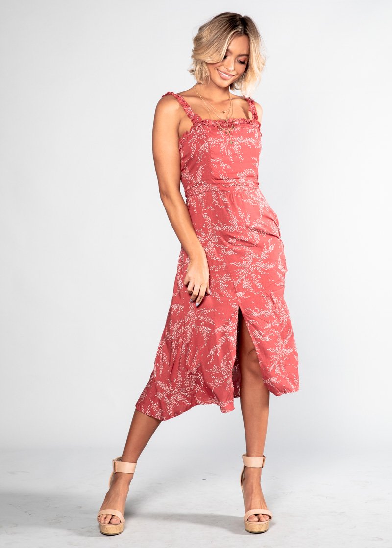 Katia Midi Dress - Rose Floral