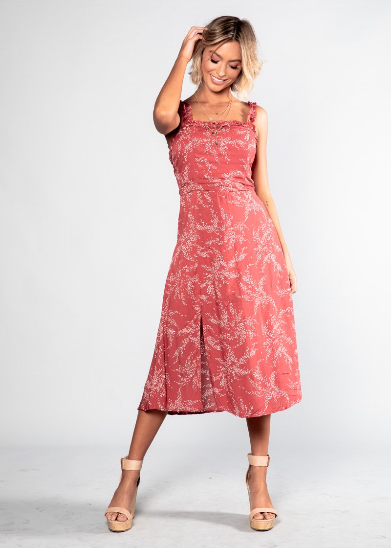 Katia Midi Dress - Rose Floral