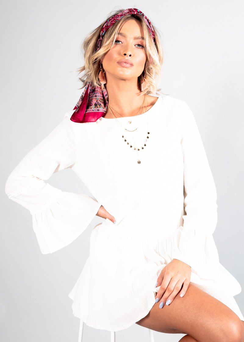 Total Bliss Swing Dress - White