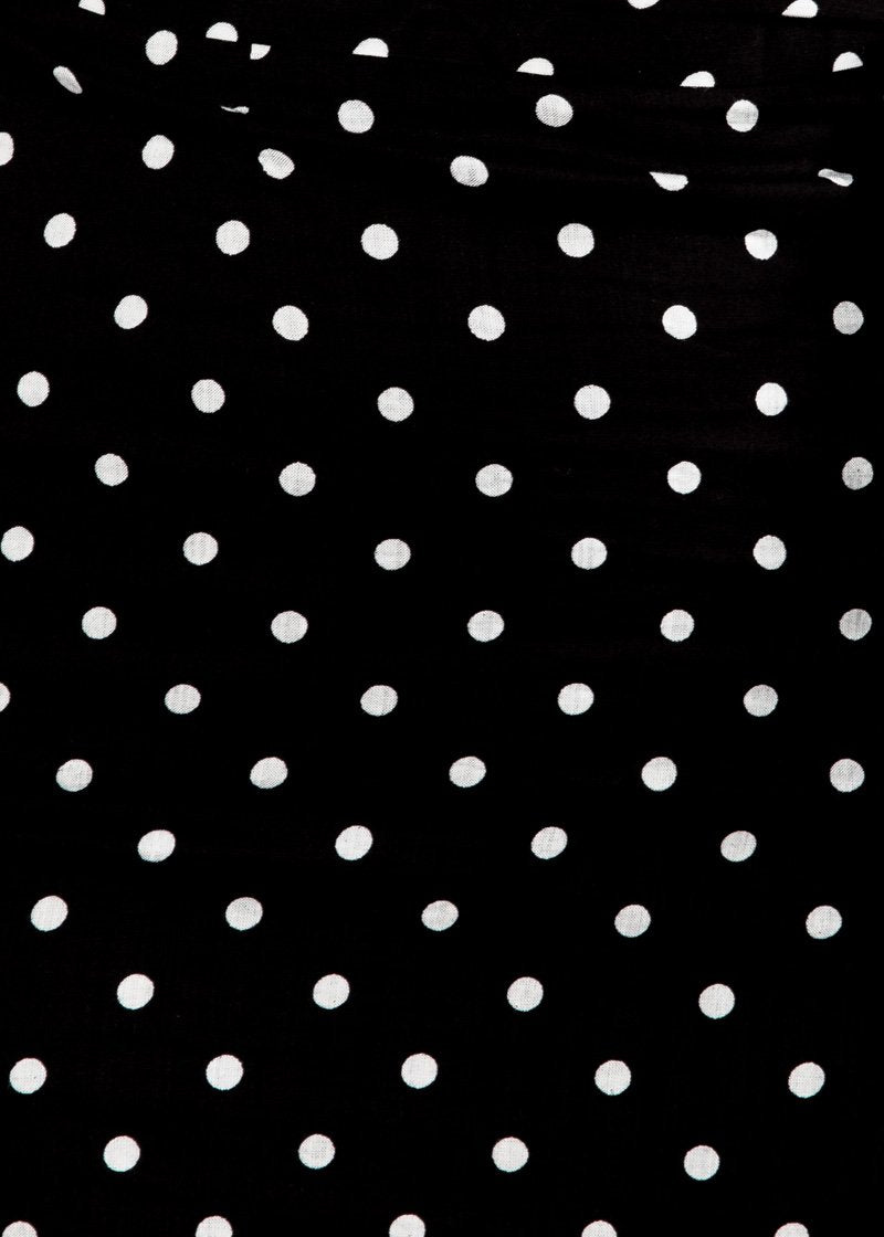 Sweet Fling Midi Dress - Black Polka