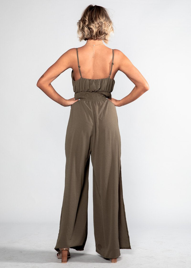 Escaping Fate Pantsuit - Khaki