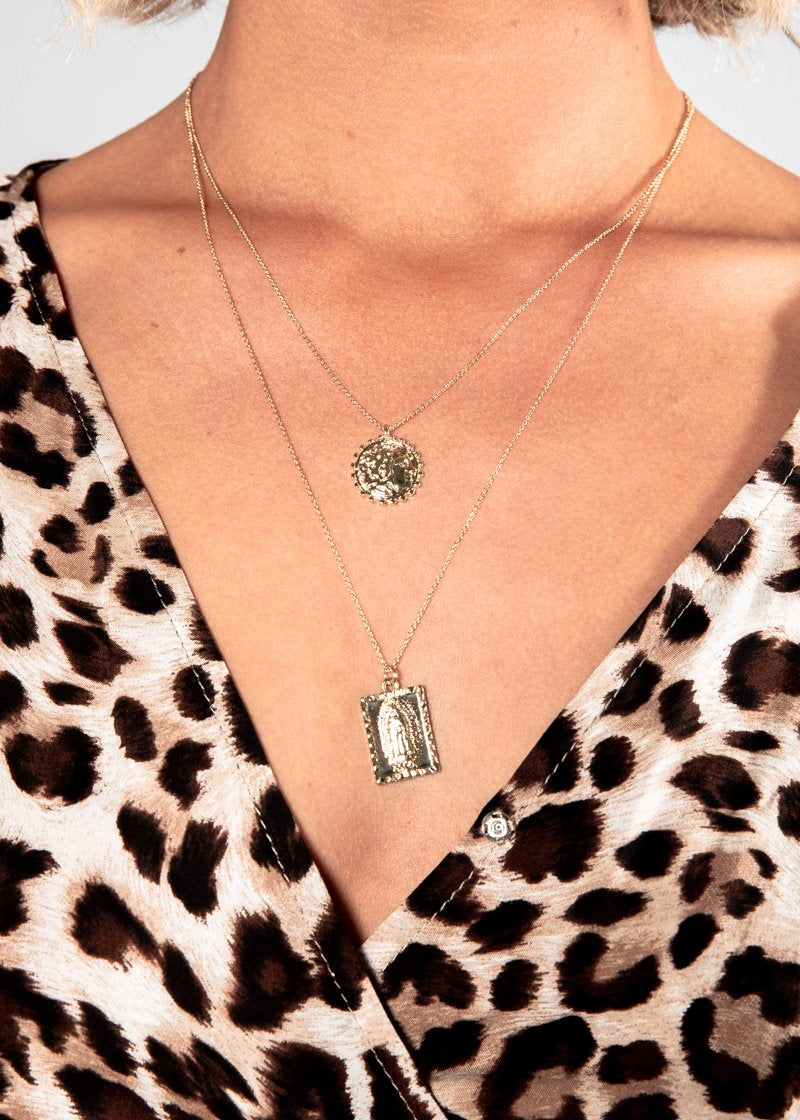 Mala Maria Necklace - Gold