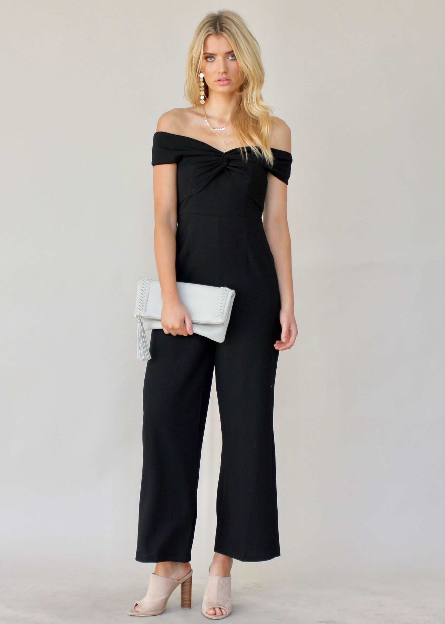 Romero Off Shoulder Pantsuit - Black