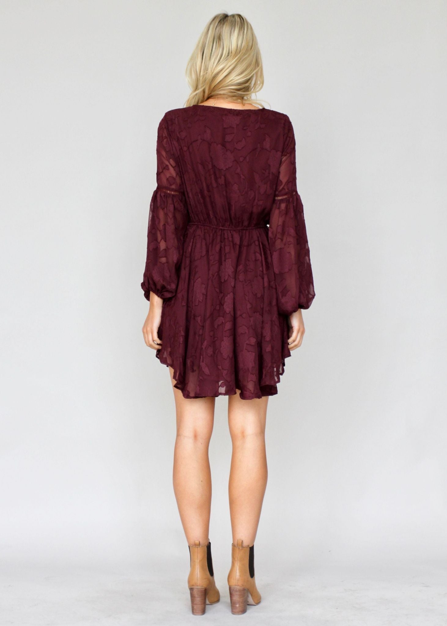 Rosita Swing Dress - Wine