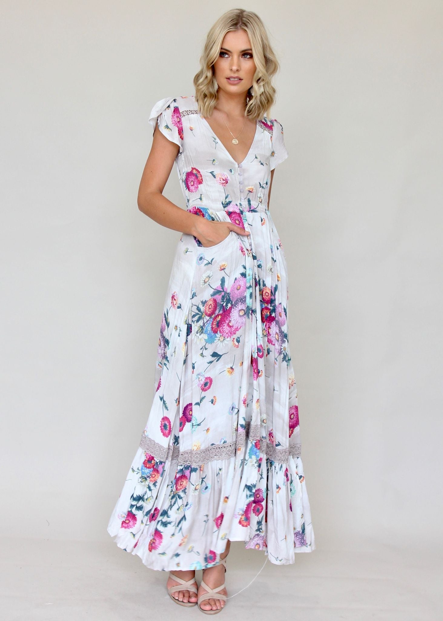 Carmen Maxi Dress - Parisian Escape