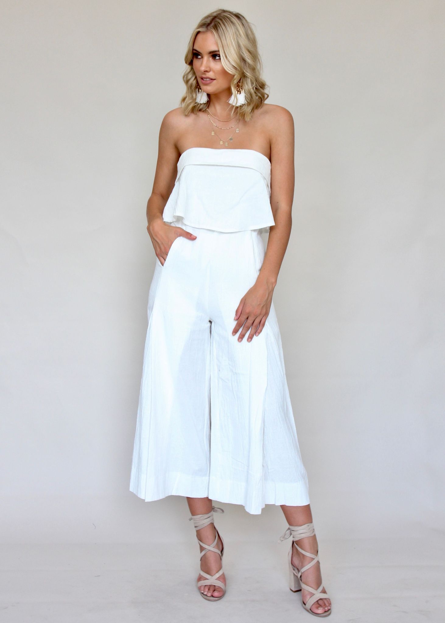 Suncatcher Pantsuit - White