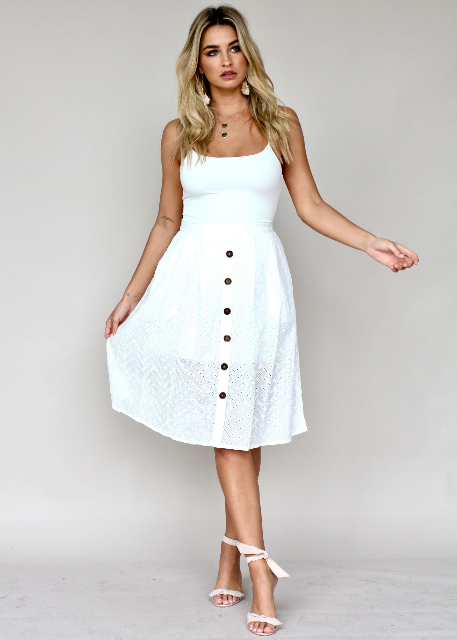 Bet On Me Skirt - White