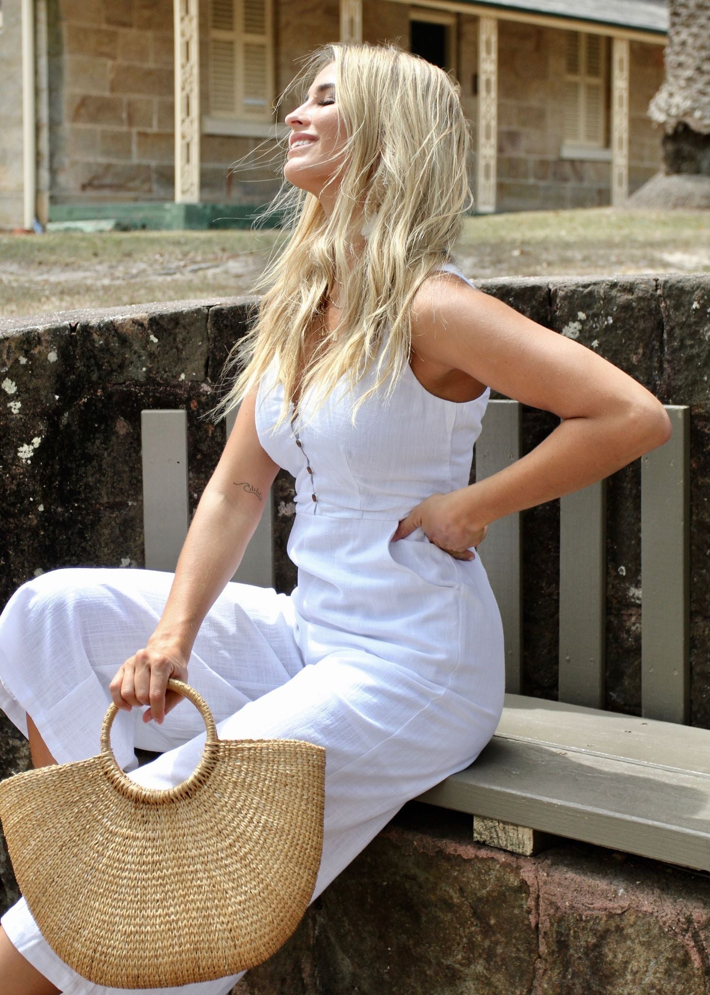 Daxton Pantsuit - White