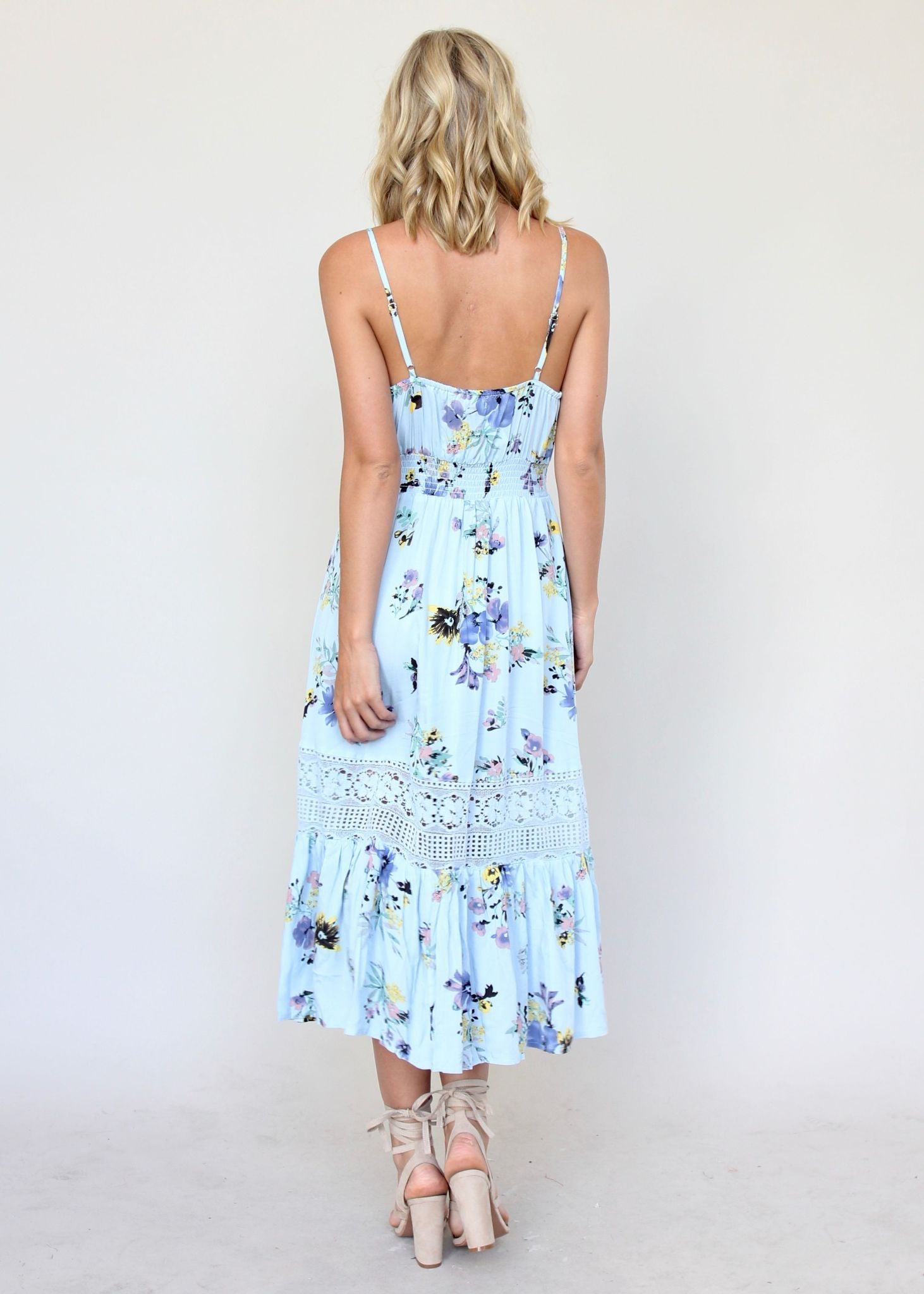 About The Weekend Midi Dress - Light Blue
