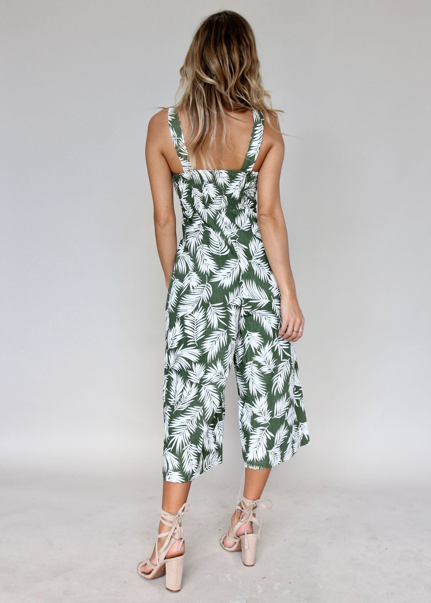 Wild Fields Pantsuit - Green Palms