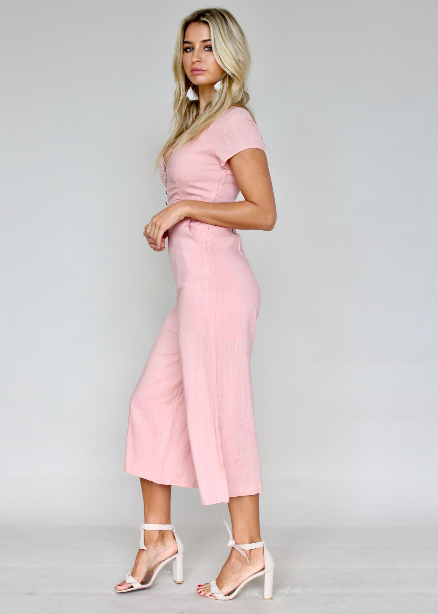 Open Skylight Pantsuit - Peachy