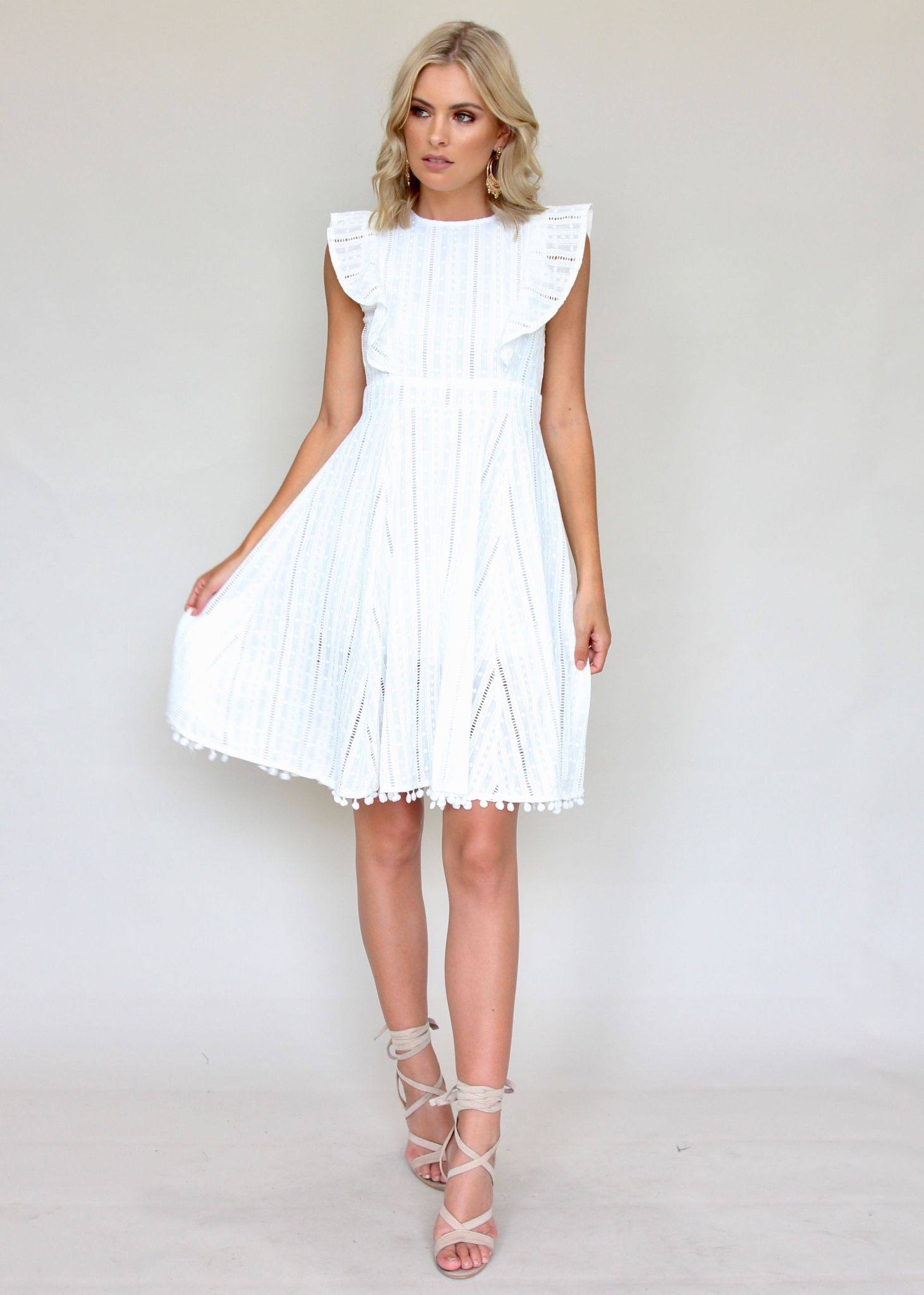 Talk About It Midi Dress - White
