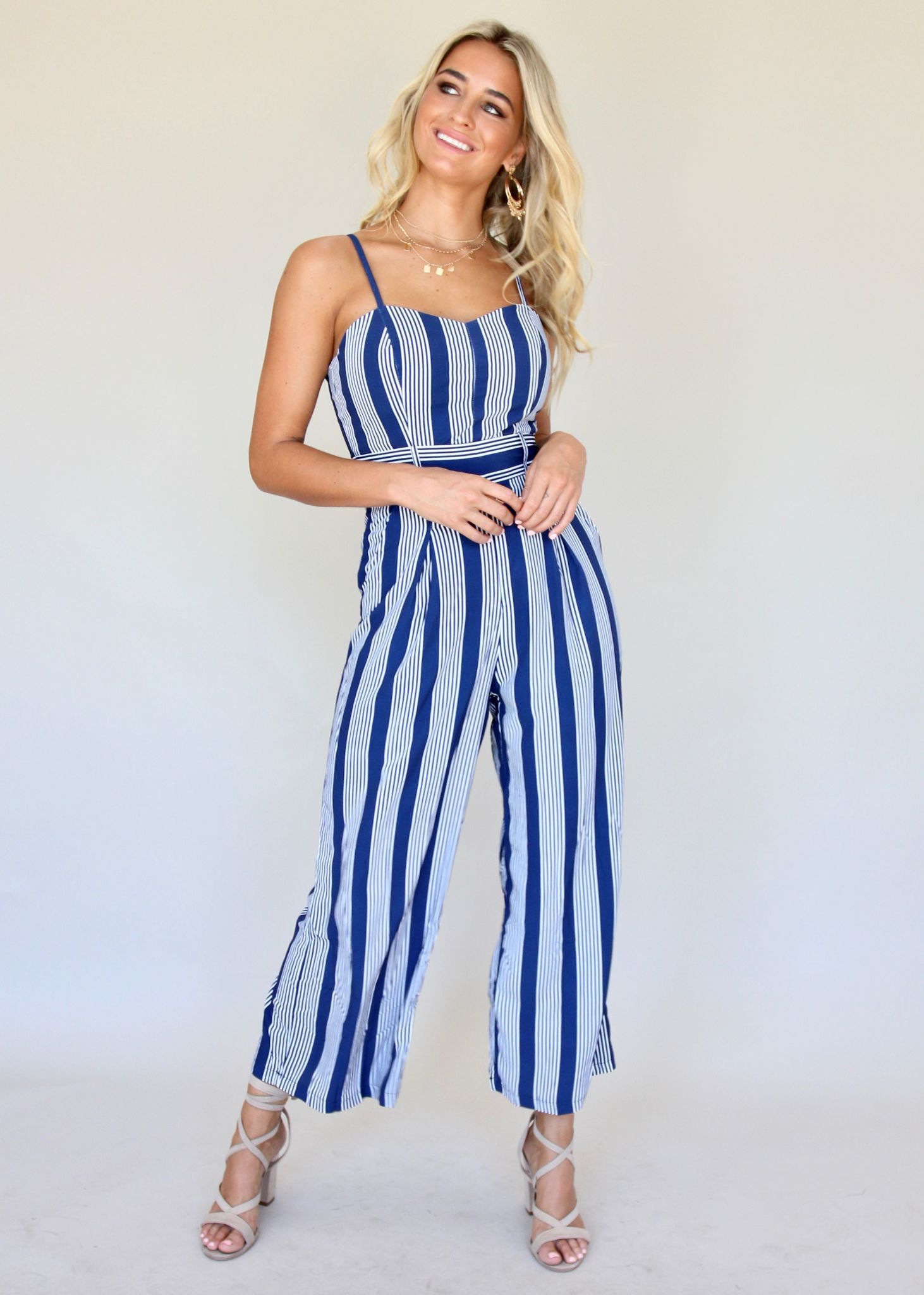 Free Spirits Pantsuit - Navy Stripe