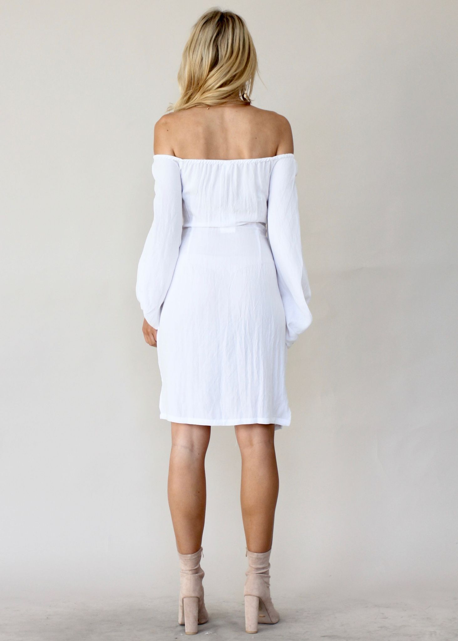 Somerstown Linen Tie Dress - Ivory