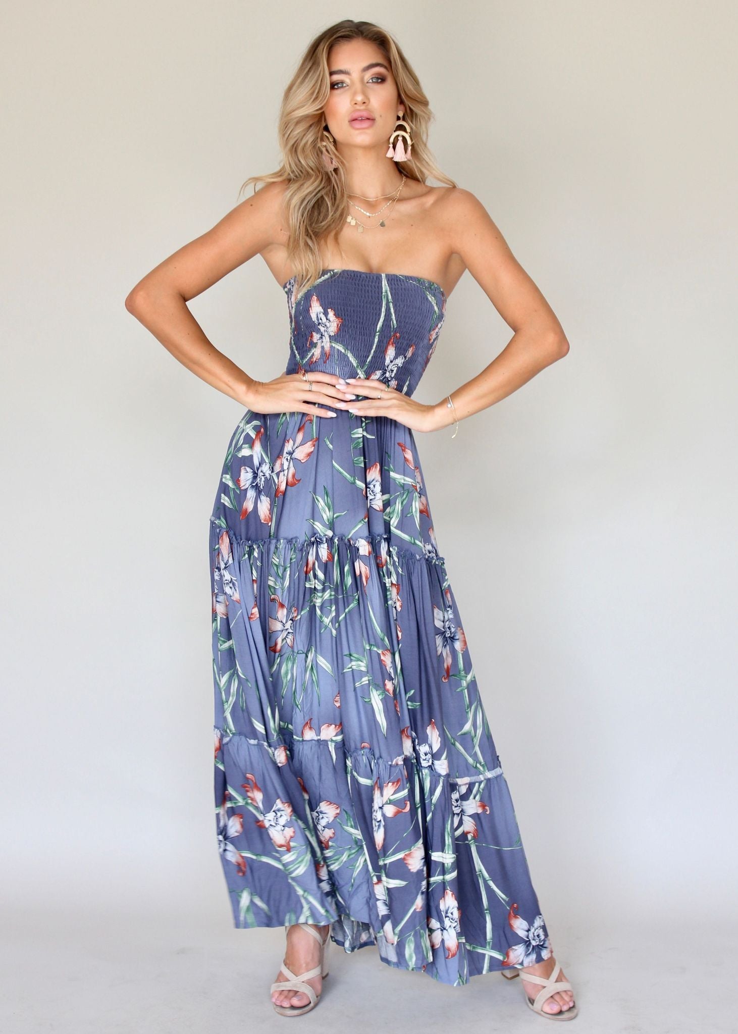 Salsa Strapless Maxi Dress - Bamboo