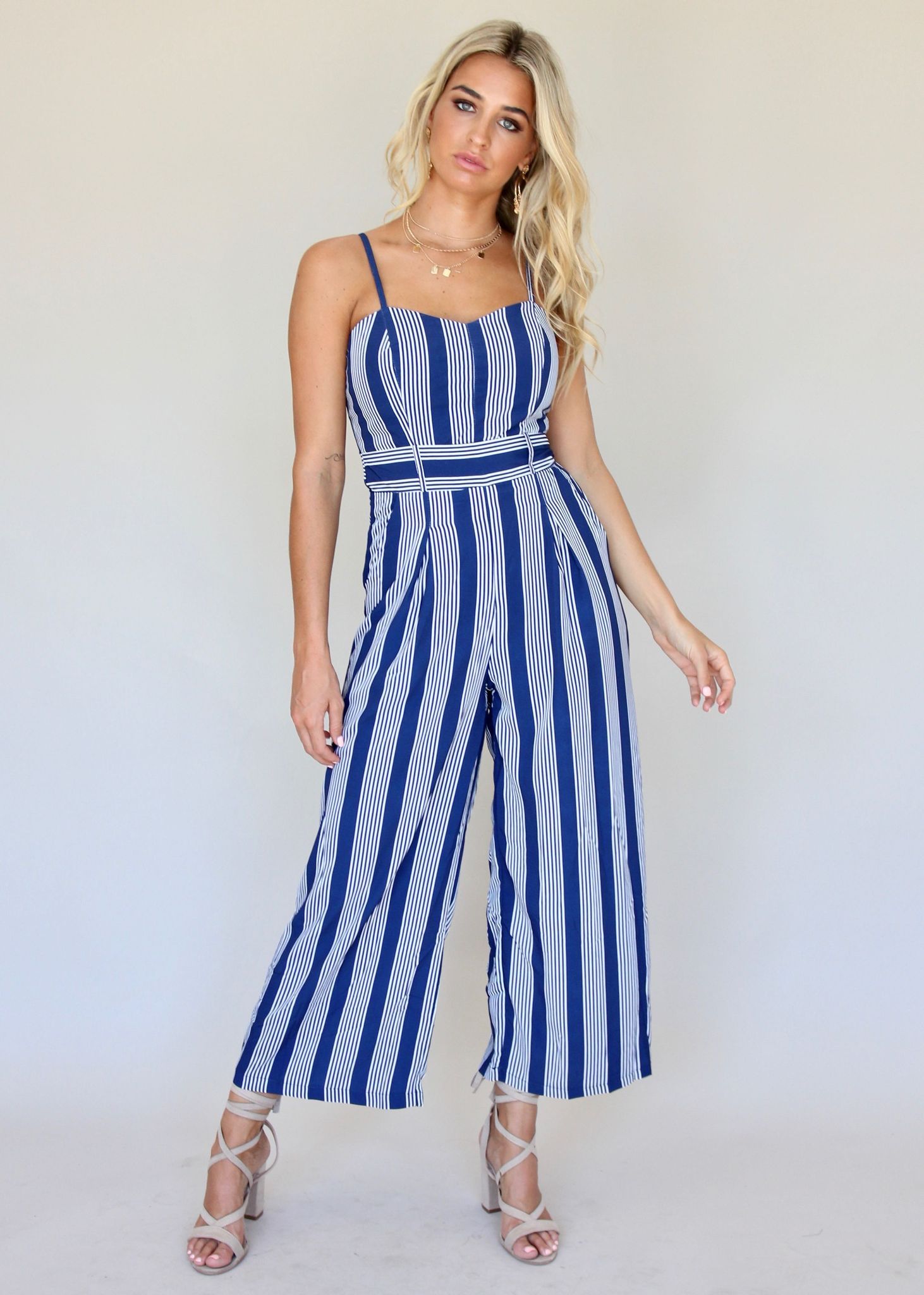 Free Spirits Pantsuit - Navy Stripe