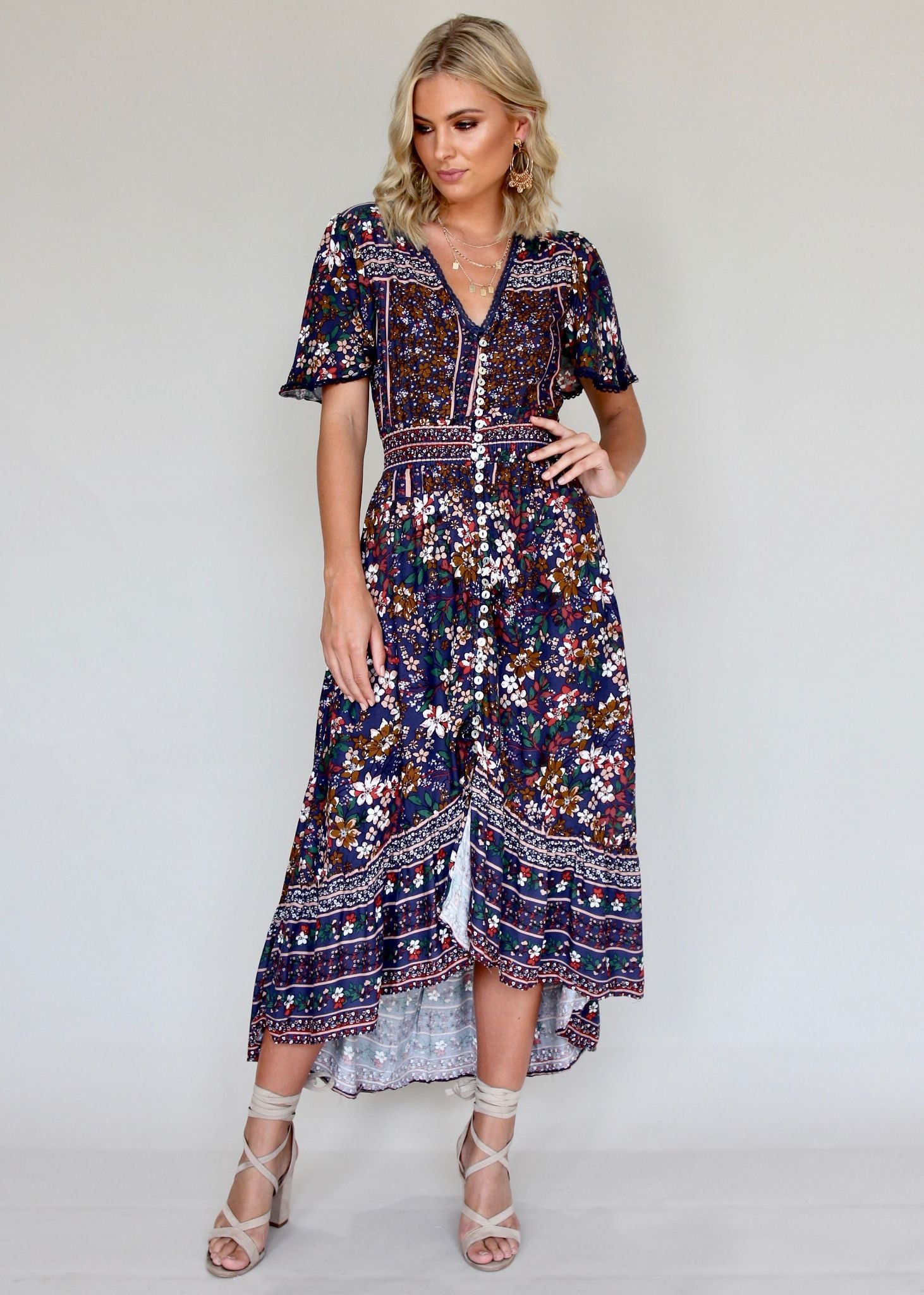Save Me Maxi Dress - Navy