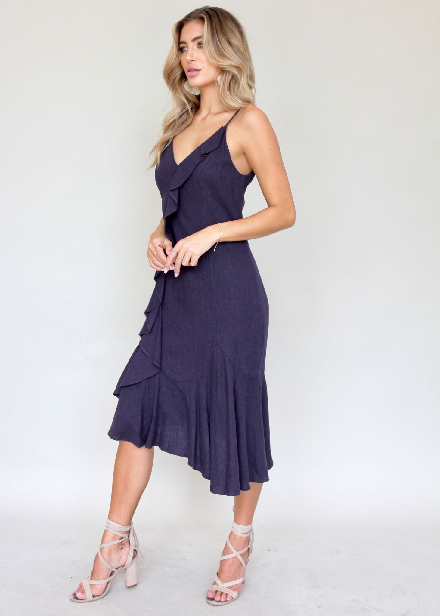 Leela Midi Dress - Navy