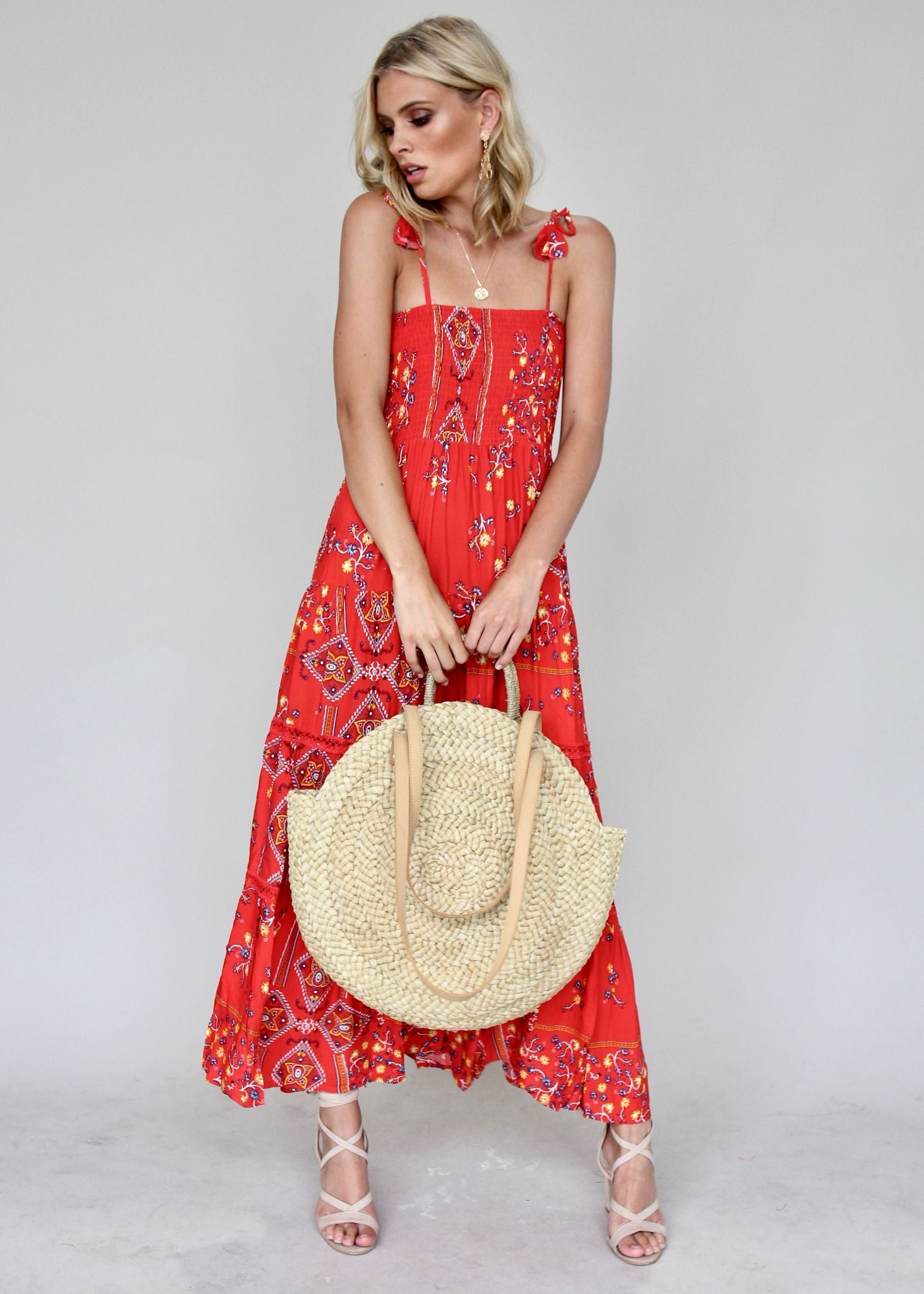 Peach Maxi Dress - Sebastian