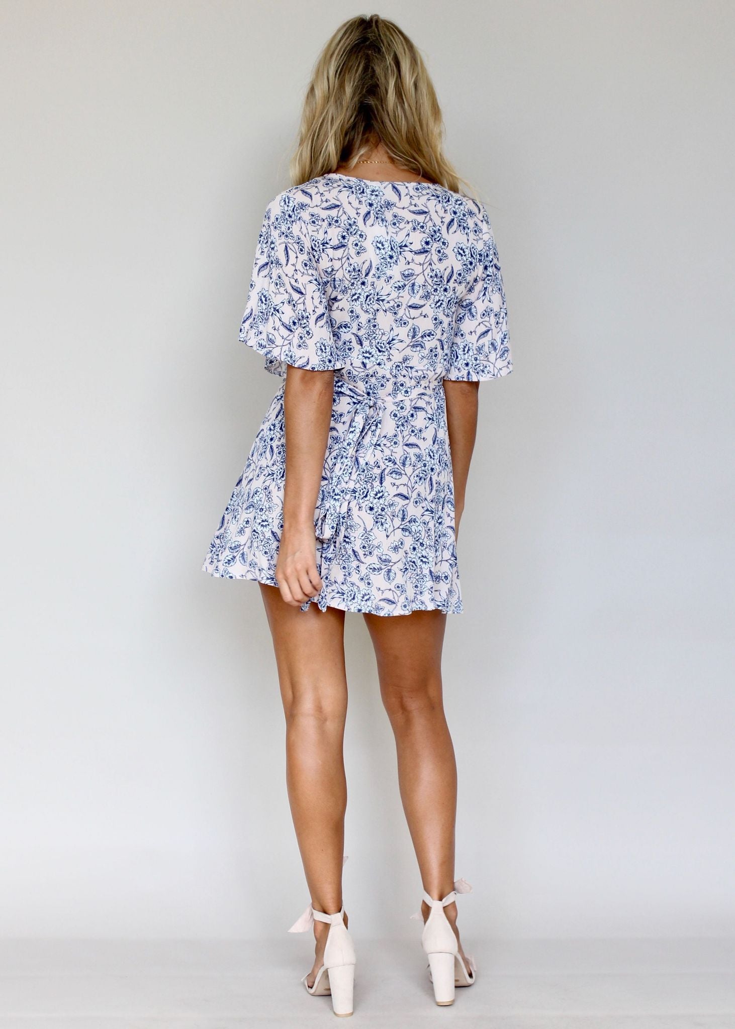 Gone Girl Wrap Dress - Blush Floral