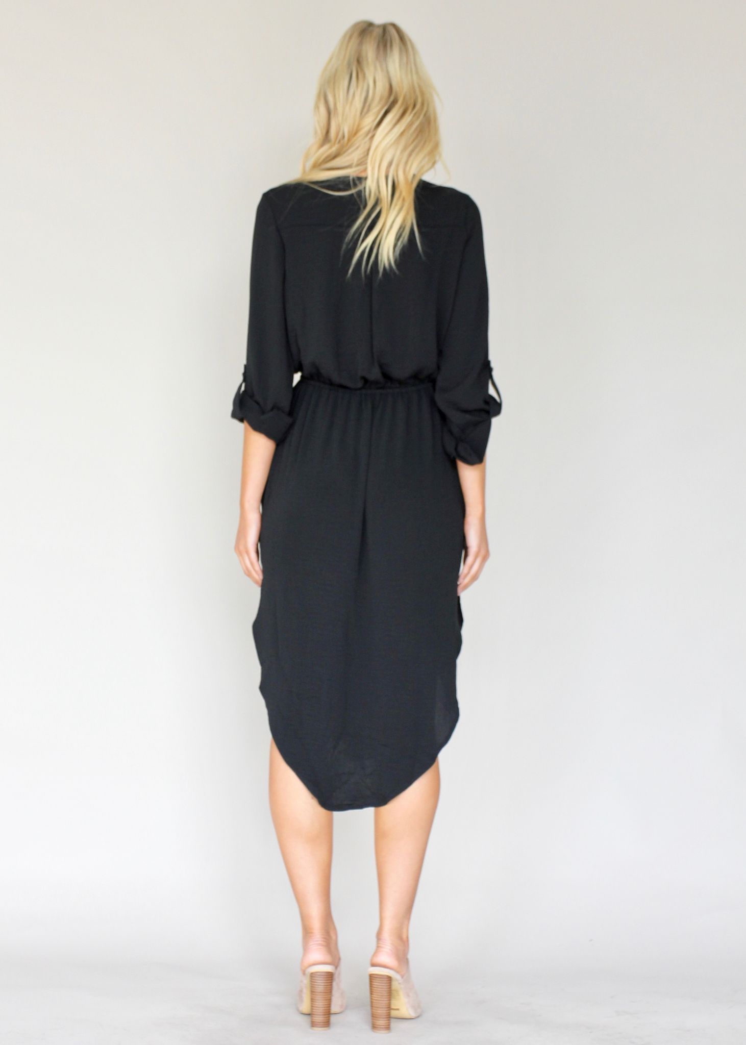 Cut Loose Midi Dress - Black