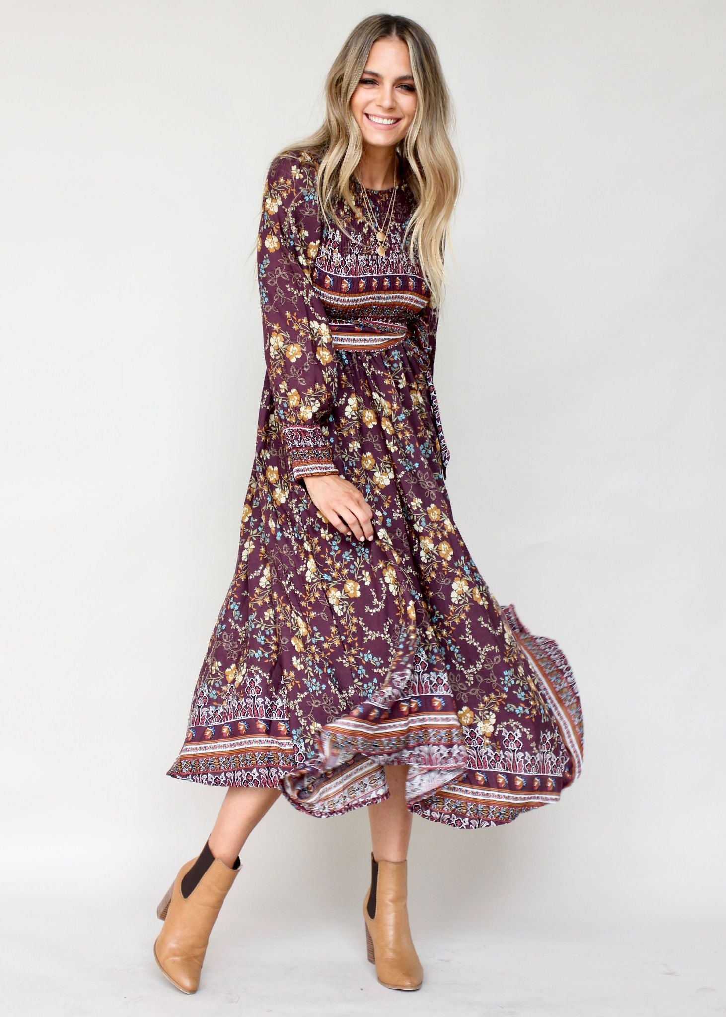 Bella Maxi Dress w/ Tie - Essie