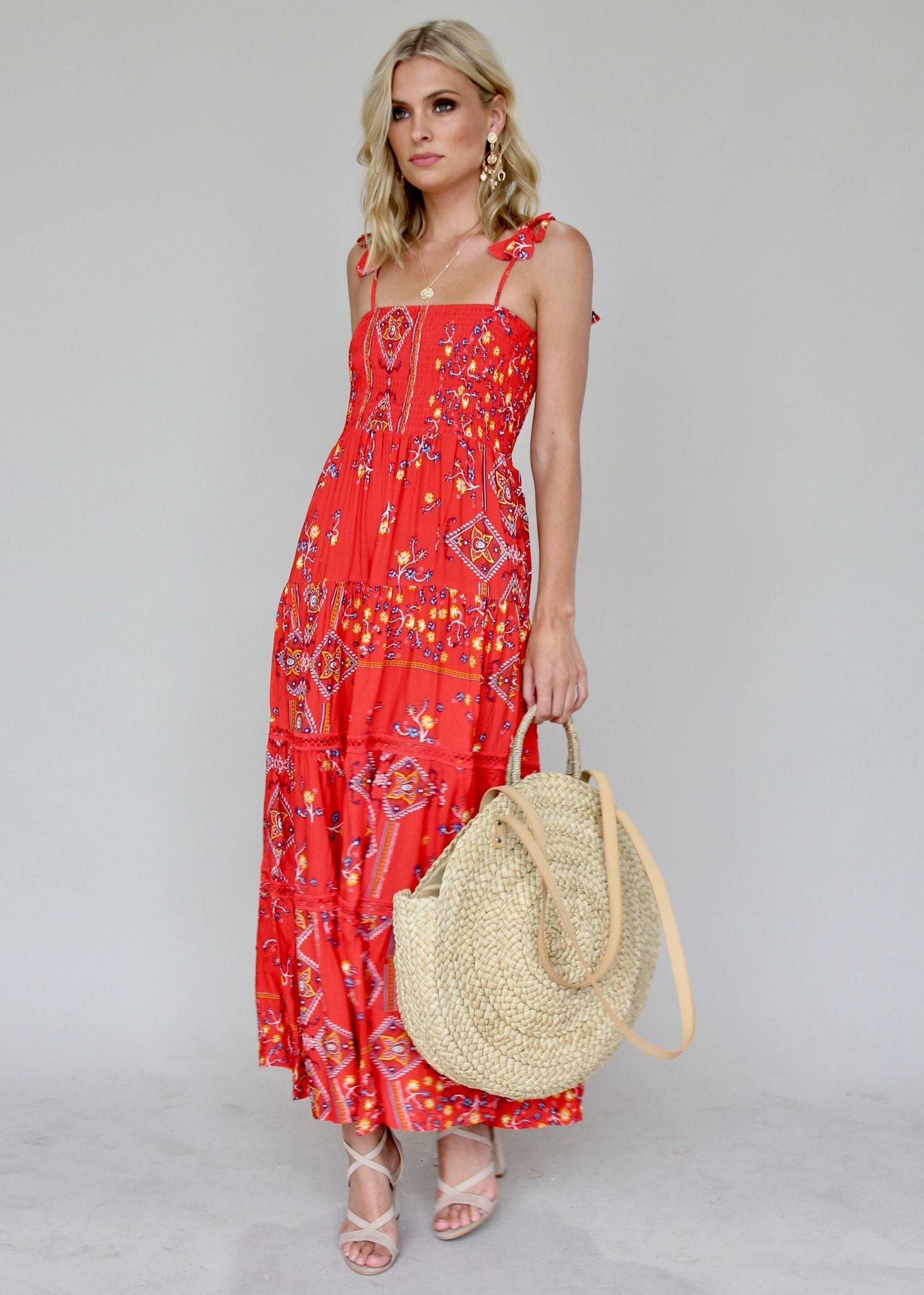 Peach Maxi Dress - Sebastian