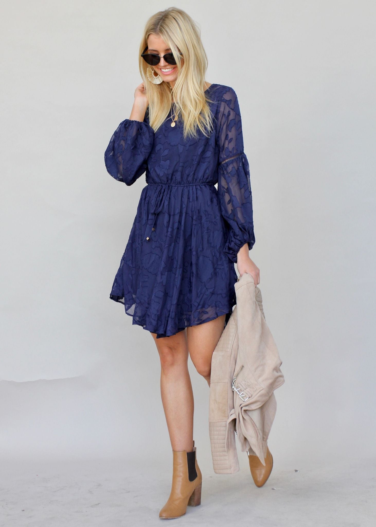 Rosita Swing Dress - Navy