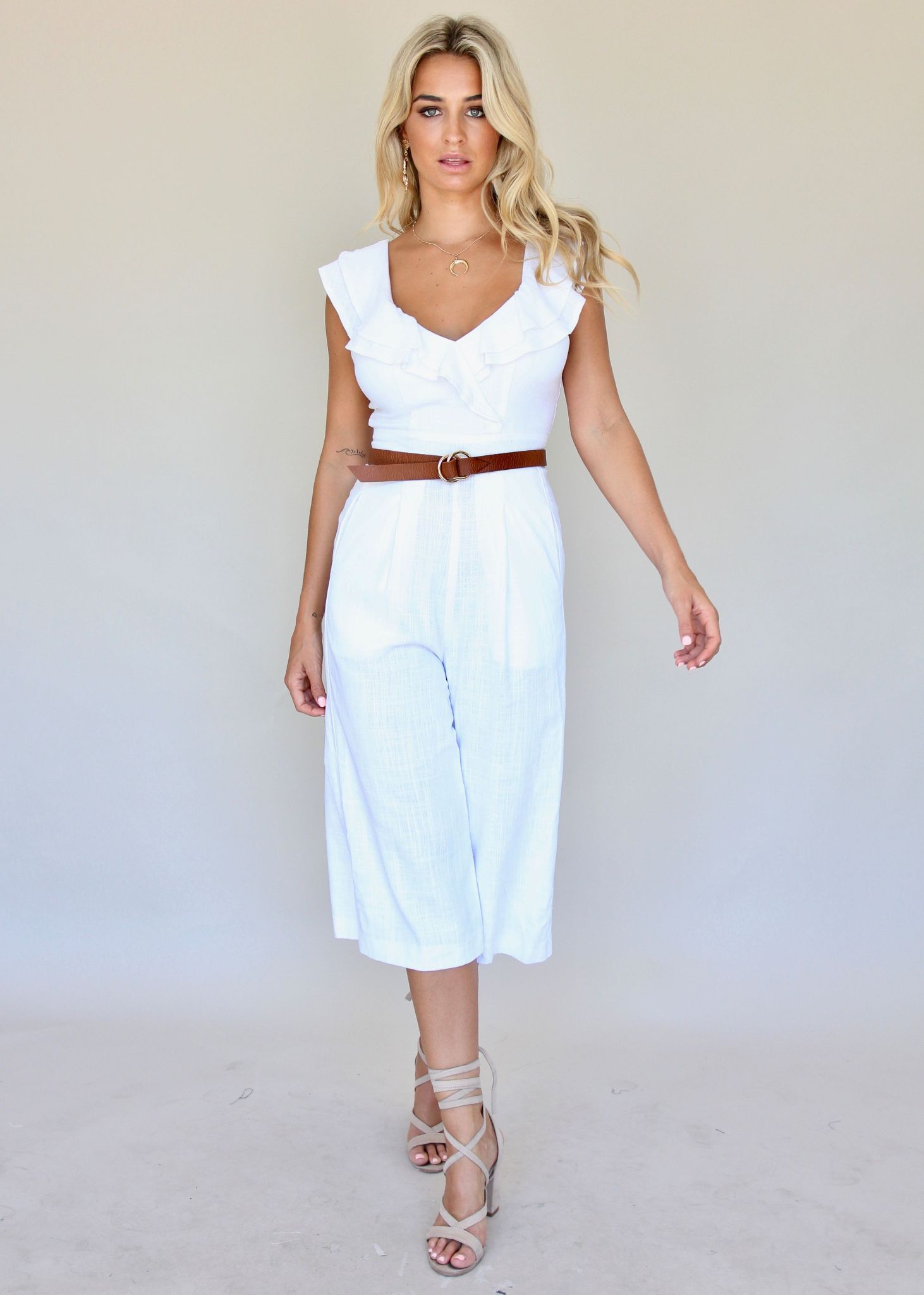 Temptation Pantsuit - White