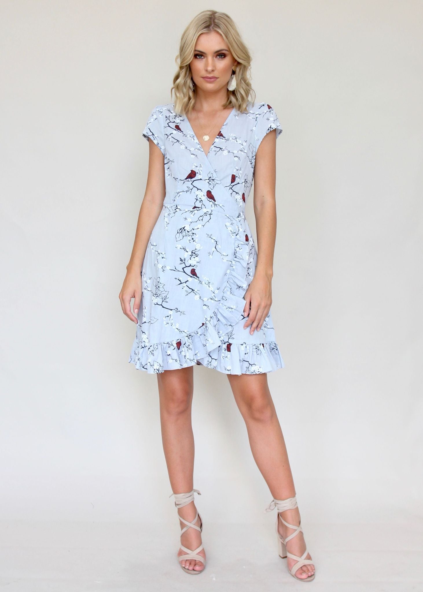 Total Eclipse Wrap Dress - Dusk Blue