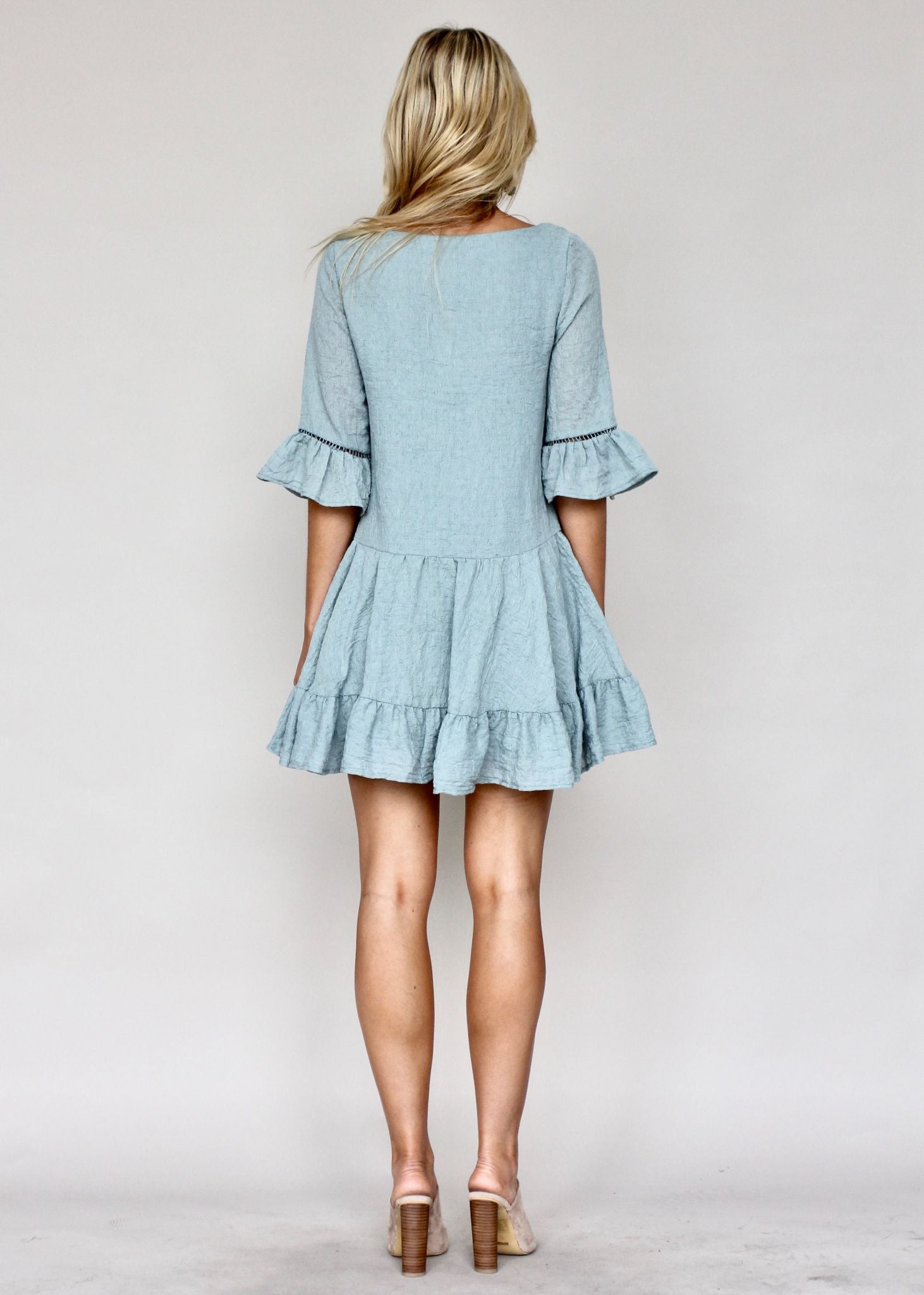 Crave More Swing Dress - Sage