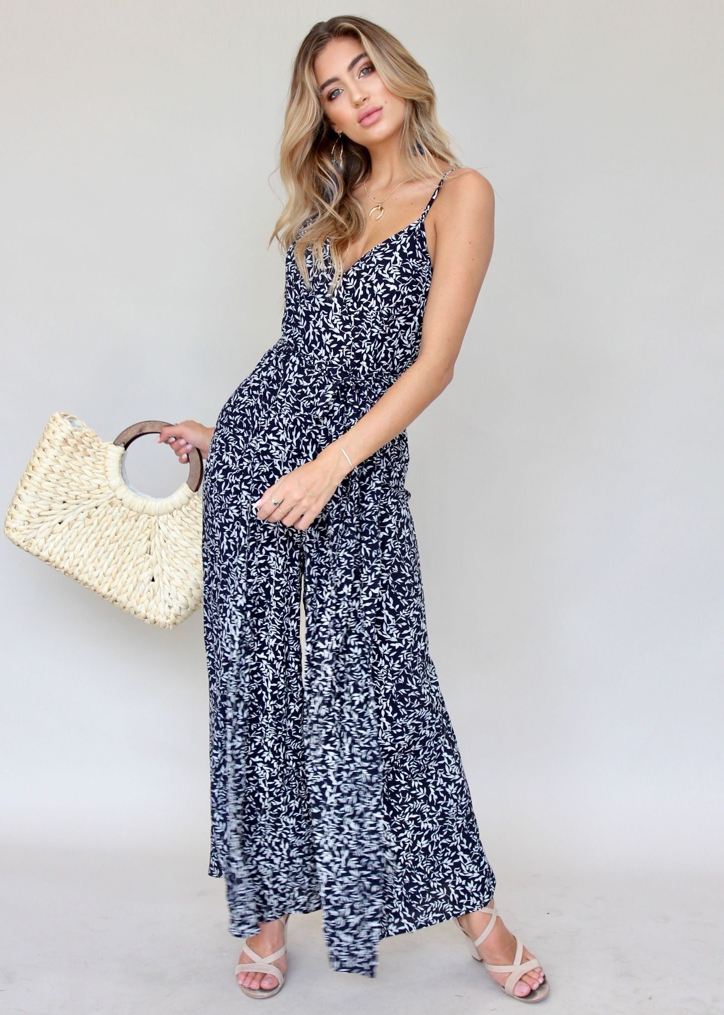 Take A Leap Pantsuit - Black Vine