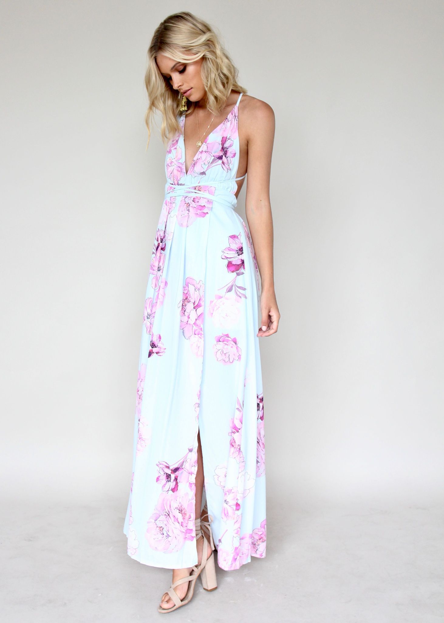 Karmen Halter Maxi Dress - Tahiti
