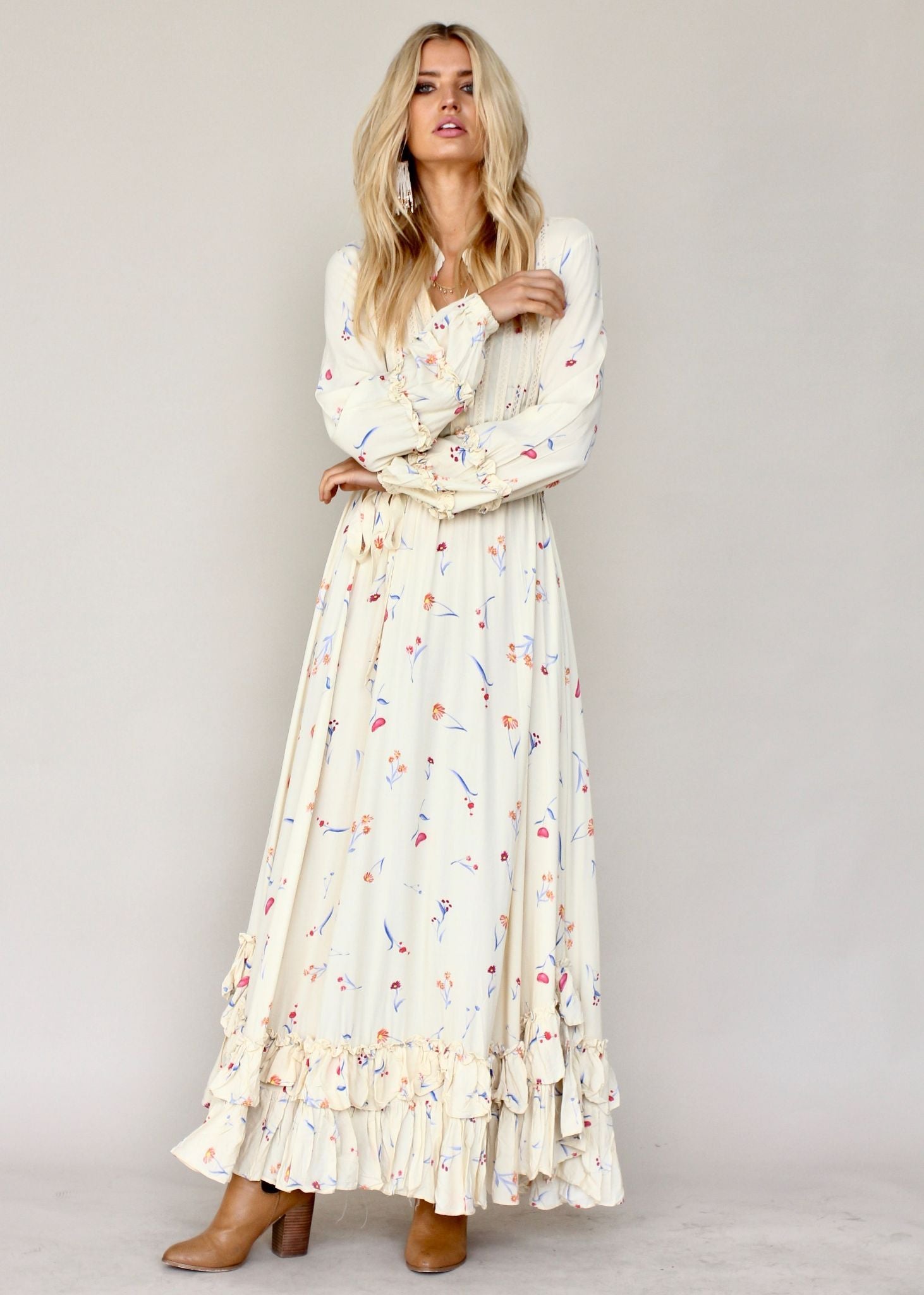 Roxanne Maxi Dress w/ Tie - Atlas