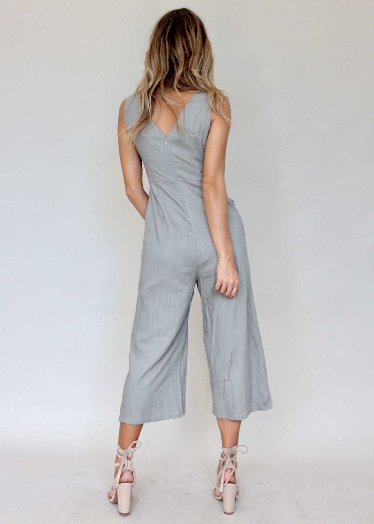 Daxton Pantsuit - Khaki Grey