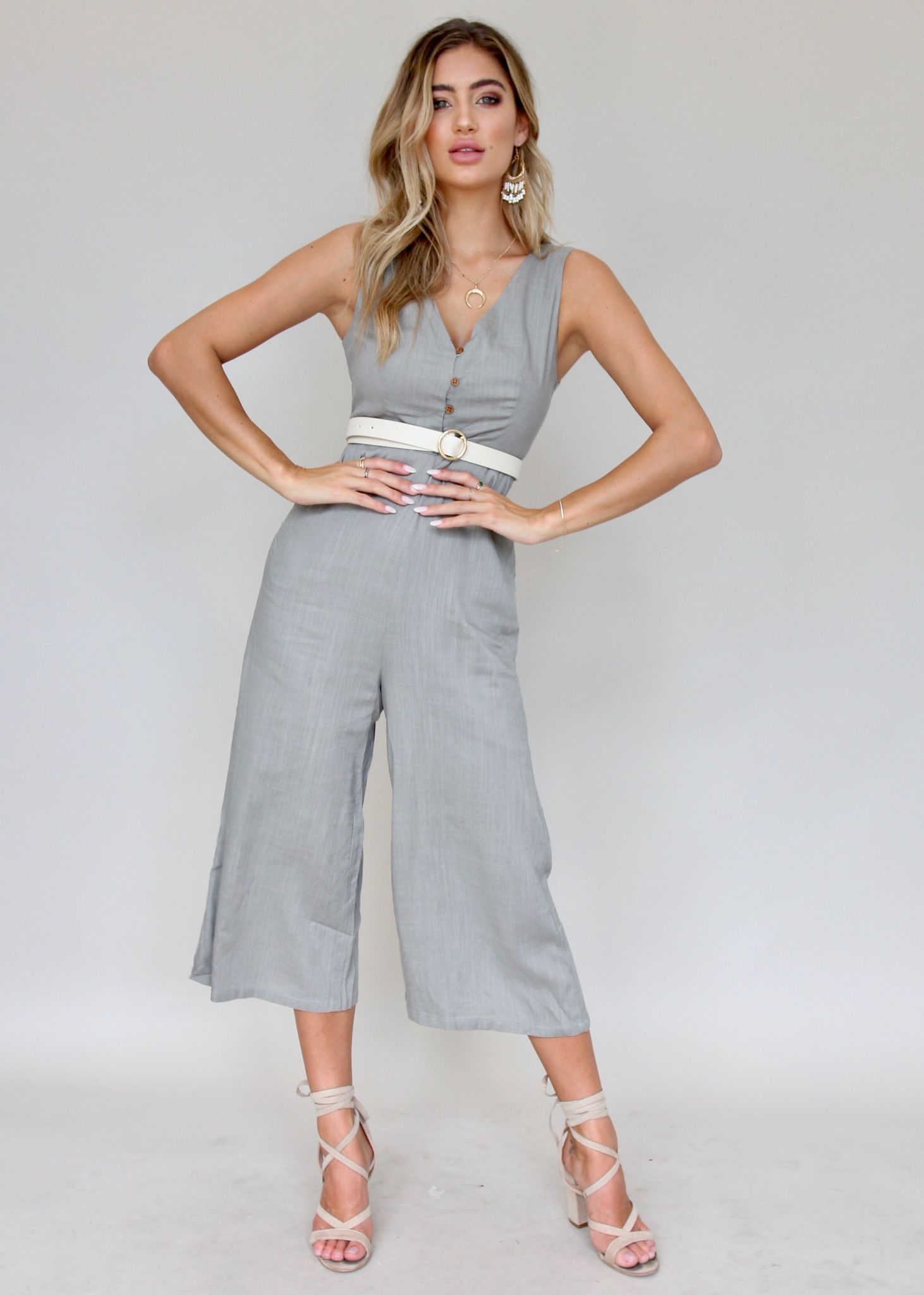 Daxton Pantsuit - Khaki Grey