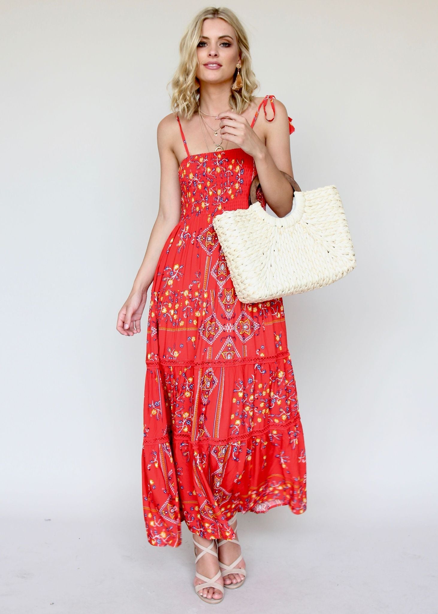 Peach Maxi Dress - Sebastian