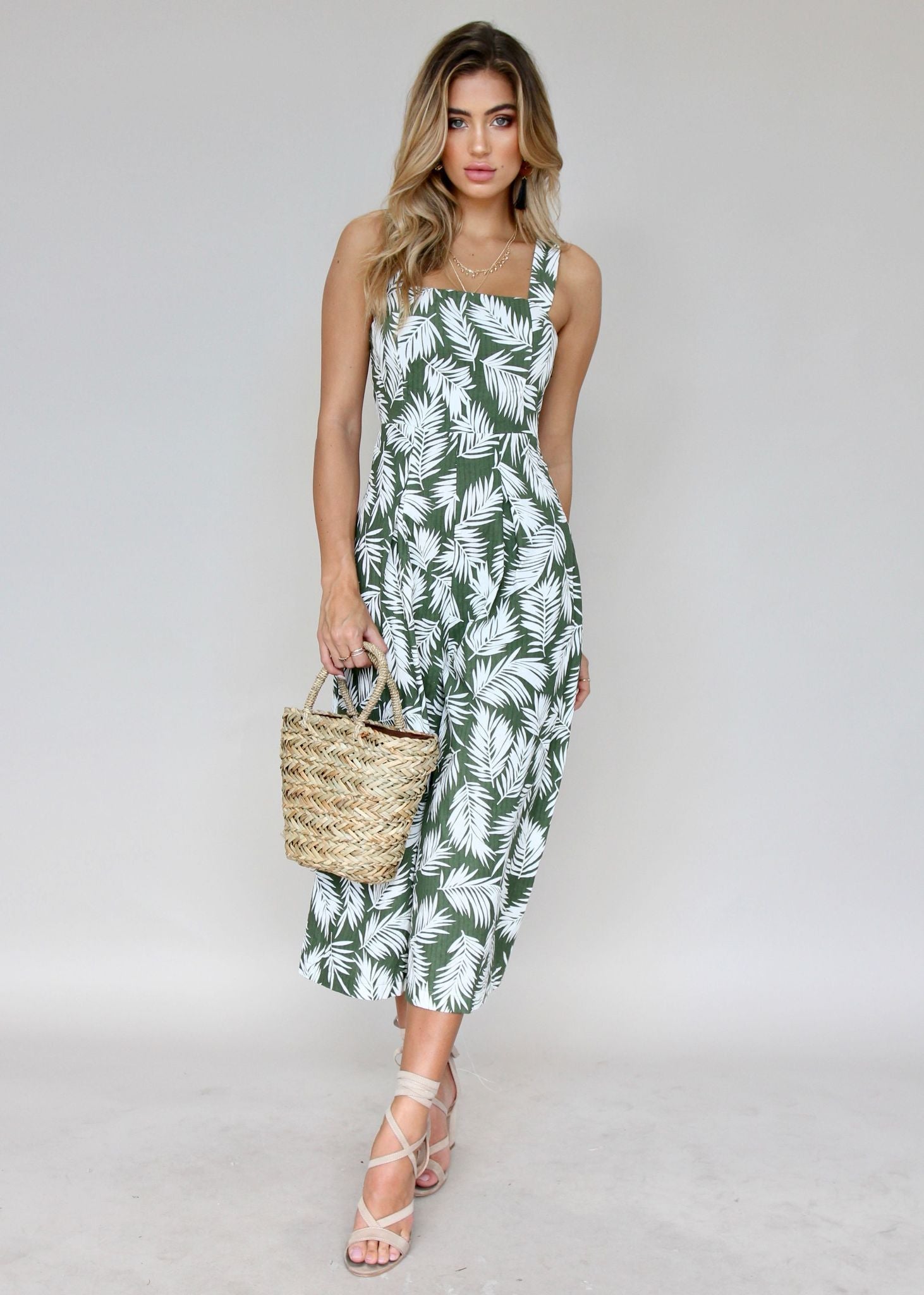 Wild Fields Pantsuit - Green Palms